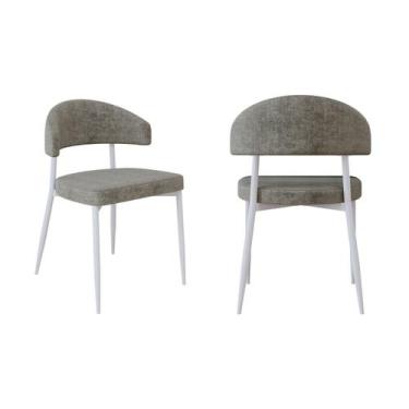 Imagem de Cadeira Bless Fixa com 4 Pés 55 x 52,5 x 77,5 cm com 2 Unidades Marrom