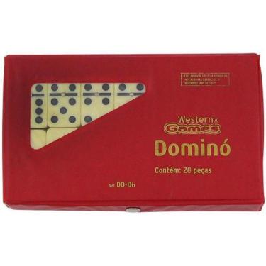 Imagem de Jogo de Dominó Western DO-06 28 Peças  - com Estojo
