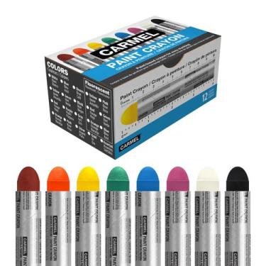 Imagem de Caixa com 12 Giz de Cera de Tinta Carmel Cores Sortidas