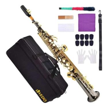 Imagem de Saxofone Soprano Vedo Em Si Bemol Com Estojo E Boquilha, Preto