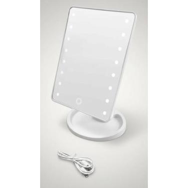 Imagem de Espelho Mesa Maquiagem 16 Leds Articulado Branco - Congratulations Sto