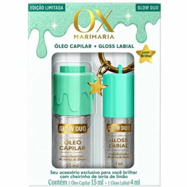 Imagem de Kit Ox Mari Maria Glow Duo Torta De Limão Óleo Capilar 15ml Gloss Labi