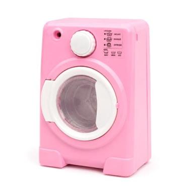 Imagem de Máquina De Lavar Roupa Infantil Rosa Brinquedo Casinha Presente Menina