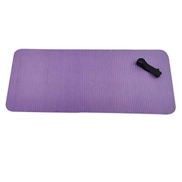 Imagem de Fancyes Joelheira de ioga – Almofada de exercício compacta para conforto no joelho, cotovelo e pulso, 60 x 25 x 1 cm – Roxo