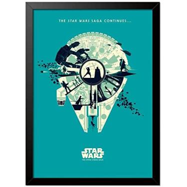 Imagem de Genérico - Quadro Decorativo Filme Star Wars Millennium Falcon 33x23cm - Pared - Sala de Estar