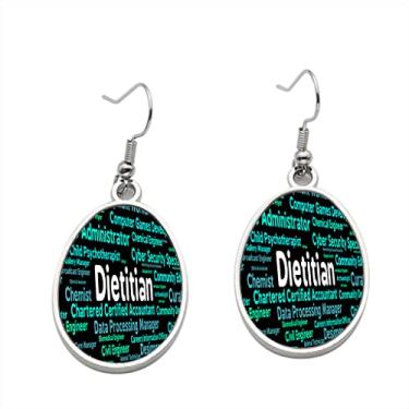 Imagem de Dietitian Job Shows Contratação Guia e Mentor Brinco – Brincos pendentes para meninas – Presente de festa de aniversário dos namorados