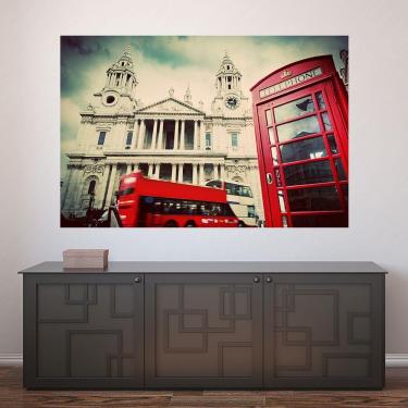 Imagem de Painel Adesivo de Parede - Londres - Cabine Telefônica - 664pnm