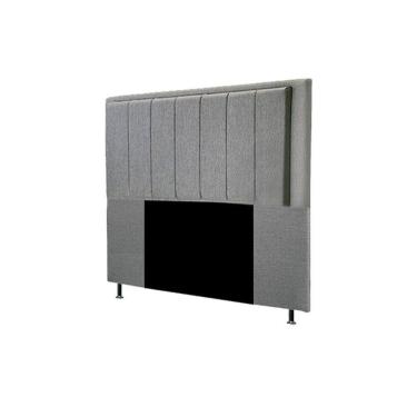 Imagem de Cabeceira Opala Cama Box Queen 193cm Linho Cinza