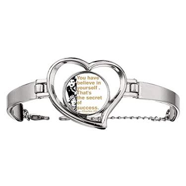 Imagem de N/A N/A Chaplin Believes Actors Art Deco Pulseira Fashion Pulseira Coração Joia Pulseira Arame, medium, metal