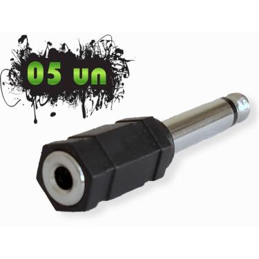 Imagem de Adaptador Conversor Plug P2/J2 P/ P10 Mono Cabo Violão 05Un