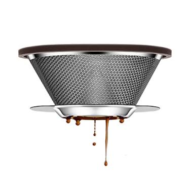 Imagem de Coador Café Filtro Peneira Aço Inox Pour Over Reutilizável W60 1-3 porções