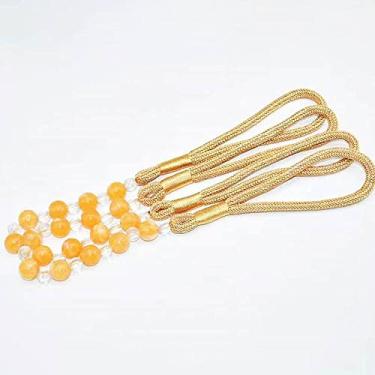 Imagem de 1 Par Cortinas Fivela Cortina Tieback Jade Miçangas Correia Criativa Acessórios de Janela Decorações para Casa, 08,80cm