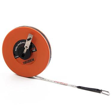 Imagem de Fita métrica longa de fibra de vidro KSEIBI 302925 com dupla face impressão/métrica para trabalhos de construção (30 m)