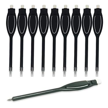 Imagem de Adhere 50 lápis de golfe de plástico com clipes de borracha, lápis de pontuação para eventos de golfe, casamento, reuniões da empresa, desenho infantil (preto, 50 peças)