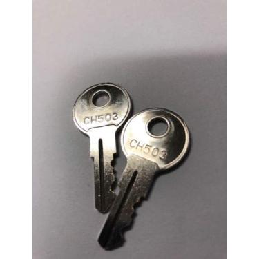 Imagem de 2 peças de chaves de corte código CH503 RV trava de compartimento caixa de ferramentas caminhão chaves carga