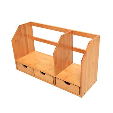 Imagem de KIZQYN Estante de livros, estante de mesa, prateleiras de gavetas de louça prateleira de exibição multifuncional de escritório prateleira de armazenamento de banheiro prateleira de livros