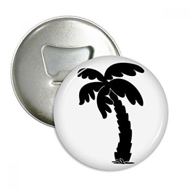 Imagem de Abridor de garrafas com contorno preto de planta de coqueiro, emblema multifuncional