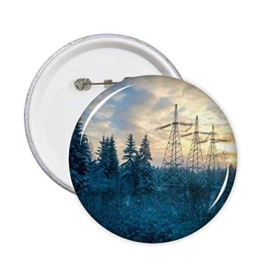 Imagem de Science Nature Green Florestry Cenário Alfinetes Emblema Botão Decoração Acessório 5 peças