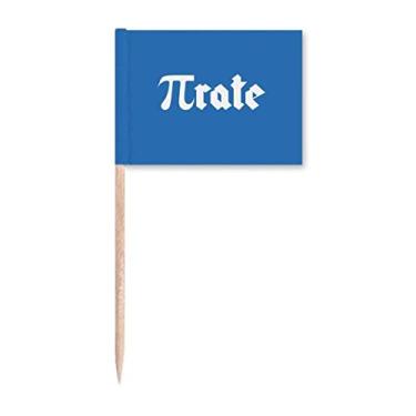 Imagem de Marcador de palito de dente em inglês com palavra pirata para decoração de festa