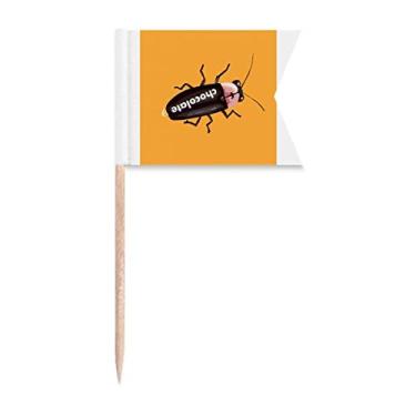 Imagem de Barata Barata Blackbeetle Pernalonga Bandeiras de palito de dente para marcação de rotulagem para bolo de festa Prato de queijo