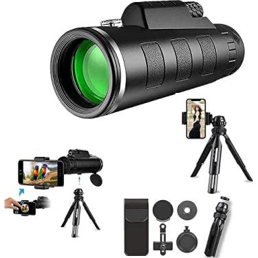 Imagem de Telescópio Monocular, Telescópio Monocular HD 40x60 Binóculo Monocular TeleMonokular de Alta Potência À Prova D' Água, Monocular com Suporte Tripé para Vida Selvagem, Concertos, Jogo de Bola