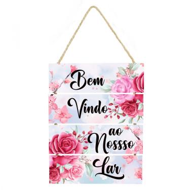 Imagem de Placa decorativa frase Bem vindo ao nosso lar PL088