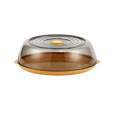 Imagem de Cobertura para respingos de micro-ondas para alimentos,cobertura clássica para micro-ondas, proteção contra respingos para preparação de alimentos e refeições, lavável na lava-louças(Yellow)