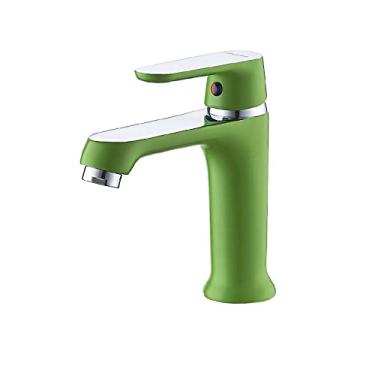 Imagem de Torneira de lavatório colorida Torneira misturadora Acabamento em latão Pia de água Torneiras de banheiro Torneiras de cascata cromadas,3