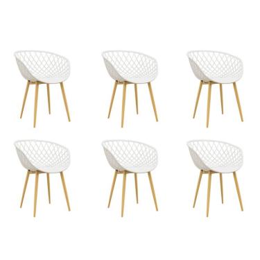 Imagem de Conjunto com 6 Cadeiras Clarice Branco