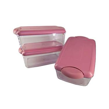 Imagem de Pote Herméticos Cozinha C/tampa Rosa Chá