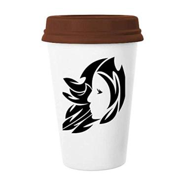 Imagem de Caneca de cerâmica com símbolo do zodíaco da Constelação de virgem, copo de vidro para beber café