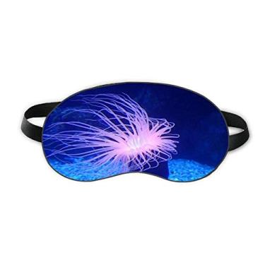 Imagem de Ocean Blue Jellyfish Science Nature Sleep Eye Shield Capa para sombra noturna macia