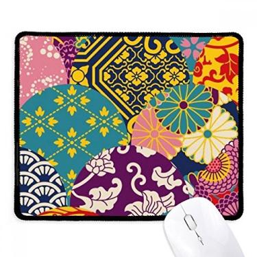 Imagem de Mousepad com estampa de folhas de flores, estilo japonês, tapete de borracha para jogos