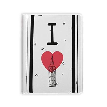 Imagem de Diário de capa macia com estampa de palavras "I Love London Words"