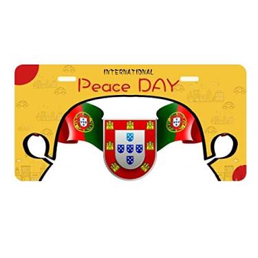 Imagem de DIYthinker Emblema nacional de Portugal, símbolo do país, placa de carro, decoração do dia da paz