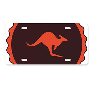 Imagem de DIYthinker Placa de carro com emblema estilo Canguru da Austrália, acessório de aço inoxidável para decoração de carro
