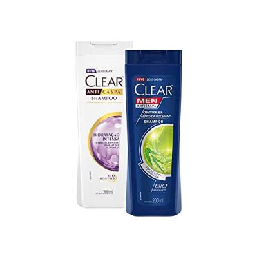 Imagem de Kit Shampoo Anticaspa Clear Women 200ml + Shampoo Anticaspa Clear Men 200ml