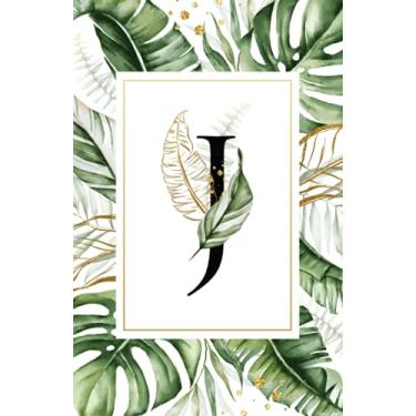 Imagem de J: Libreta con la letra J - Cuadernos bonitos a5 para regalar con diseño tropical y páginas decoradas