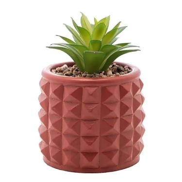 Imagem de Cachepot de Cimento C/Suculenta Spike Terracota 7,5cm 61575 - Wolff