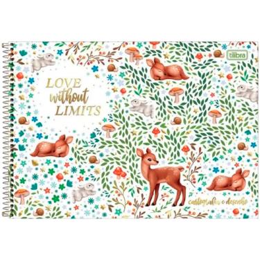 Imagem de Caderno Cartografia Desenho 80 Folhas Tilibra Loveland Love