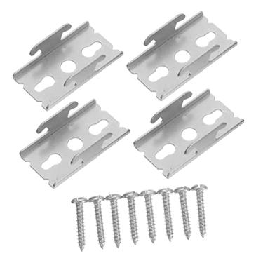 Imagem de Garneck 2 Conjuntos De Suporte De Metal Para Guarda-Roupa Trilho Suportes De Prateleira De Parede Haste De Cortina De Metal Suporte De Parede Para Guarda-Roupa Suportes De Haste De