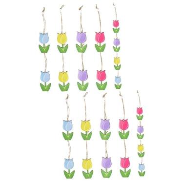 Imagem de NOLITOY 24 Peças De Enfeites De Flores Chips Para Pendurar Ornamento Primavera Páscoa Dia De Madeira Tulipa Embelezamento B Com Madeira De Fazenda Mães Favor Decoração Enfeites De