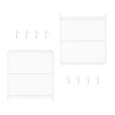 Imagem de Kit - 2 Prateleiras Grade Branca Visa Vn50 Vb52 Vf50 + 8 Ganchos Suporte - Metalfrio