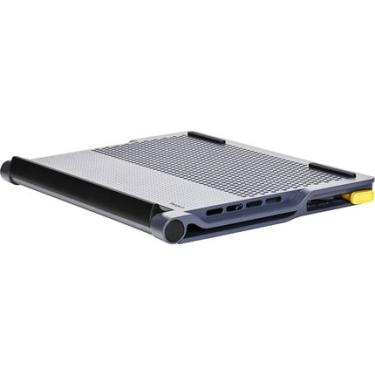Imagem de Cooler Targus para Notebooks 17'' com Inclinação Ajustável e Ventilador Duplo + HUB 4 Portas USB-A - AWE81USX [Reembalado] AWE81USX