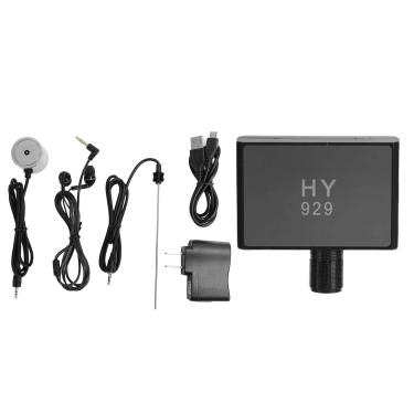 Imagem de Detector de vazamento de água subterrânea ferramenta detector de vazamento de água subterrânea ABS metal preto monitor de detecção de vazamento de água aprimorado detector de vazamento de tubo de água