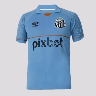 Imagem de Camisa Umbro Santos Goleiro 2023 Azul