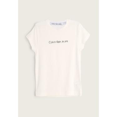 Imagem de Infantil - Camiseta Calvin Klein Logo Off-White Calvin Klein Kids CKJG101 menina