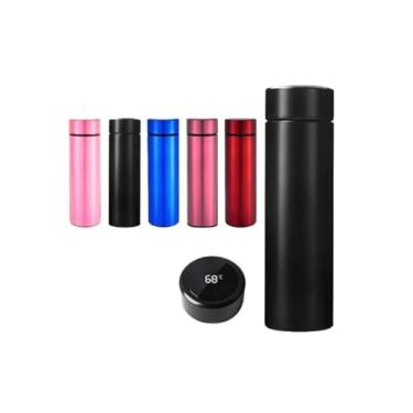 Imagem de Kit 2 Garrafa Térmica Aço Inox Agua Café 500ml Quente ou Frio Vácuo (Dourado)