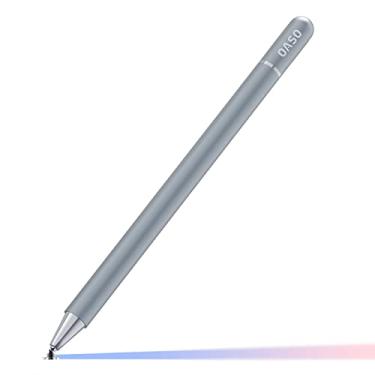 Imagem de Caneta Stylus para telas sensíveis ao toque, ponta de disco e tampa magnética, caneta Styli Pencil compatível com Apple iPad Pro/iPad 6/7/8/9/iPhone/Samsung Galaxy Tab A7/S7/Fire HD 7/8/10 Plus Tablet