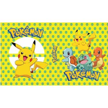 Imagem de Álbum pasta tipo Fichário compatível com Cards Pokémon Pikachu e Iniciais Kanto charmander, bulbasaur e Squirtle